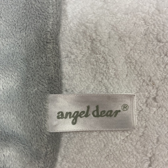 Angel dear grey elephant lovey security Blankie fleece - Picture 4 of 5